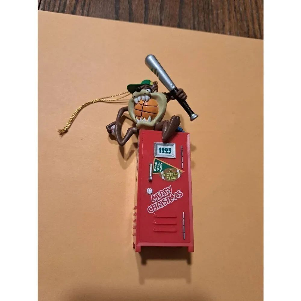 Vintage 1998 Warner Sports Taz Christmas Ornament Tasmanian Devil Looney Tunes